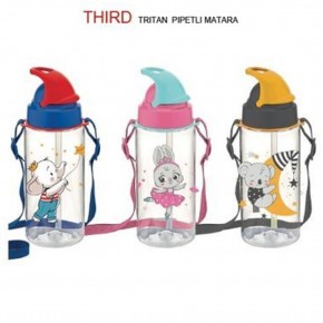 Gıpta Matara Thırd Tritan Desenli Pipetli 500 CC K7511