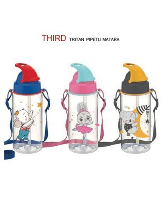 Gıpta Matara Thırd Tritan Desenli Pipetli 500 CC K7511