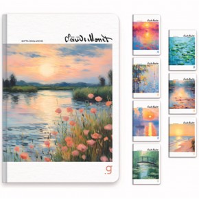 Gıpta Monet İp.Dkş.Sert Kapak Defter 17x24 96 YP Çizgili