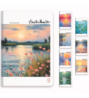 Gıpta Monet İp.Dkş.Sert Kapak Defter 17x24 96 YP Kareli