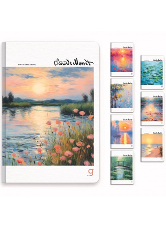 Gıpta Monet İp.Dkş.Sert Kapak Defter 17x24 96 YP Kareli