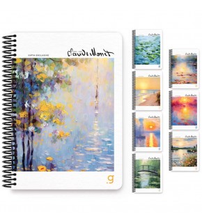 Gıpta Monet Spiralli Sert Kapak Defter 17x24 100 YP Çiz. 7005