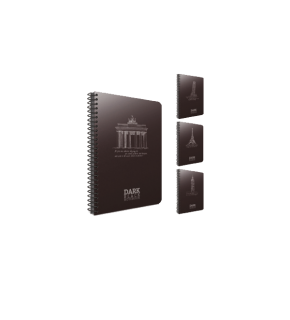 Gıpta Not Defteri Dark Spiralli Plastik Kapak Çizgisiz 50 YP 12x17 2674