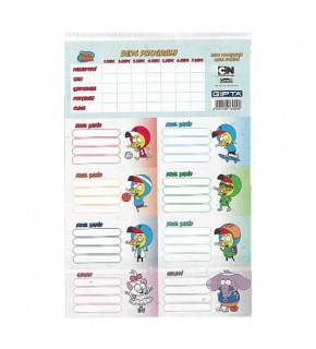 Gıpta Okul Etiketi Kral Şakir Ders Programlı 16x24-3 YP (1 Adet)