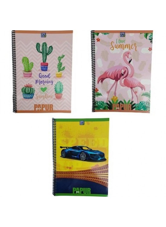 Gıpta Papur Notes Spiralli Karton Kapak Defter A4 60 YP Çizgili 4958