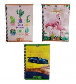 Gıpta Papur Notes Spiralli Karton Kapak Defter A4 60 YP Kareli 4959