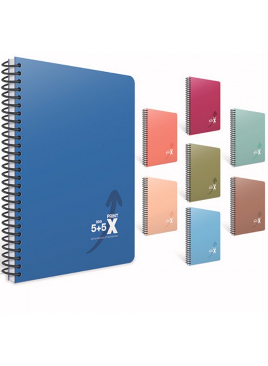 Gıpta Prınt-x Spiralli Sep. Plastik Kapak Defter 17x24 160 YP 4+1