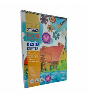 Gıpta Resim Defteri 25x35 15yp Sipr. 10yp Fon Karton 3-253100-2011