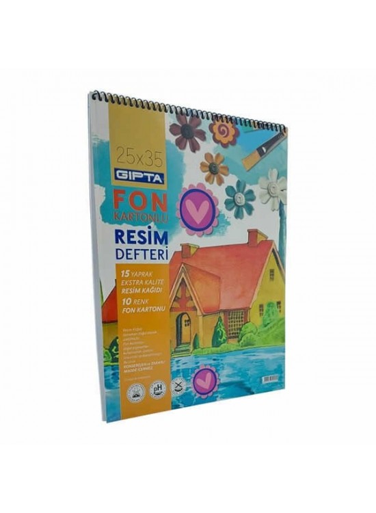 Gıpta Resim Defteri 25x35 15yp Sipr. 10yp Fon Karton 3-253100-2011