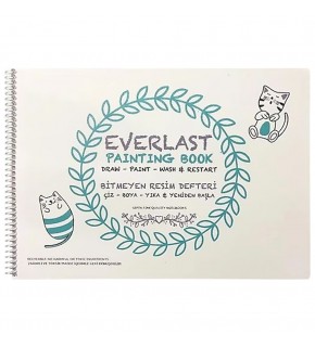 Gıpta Resim Defteri Bitmeyen Everlast Plastik Kapak Spiralli 25x35 4 YP (1 Adet)