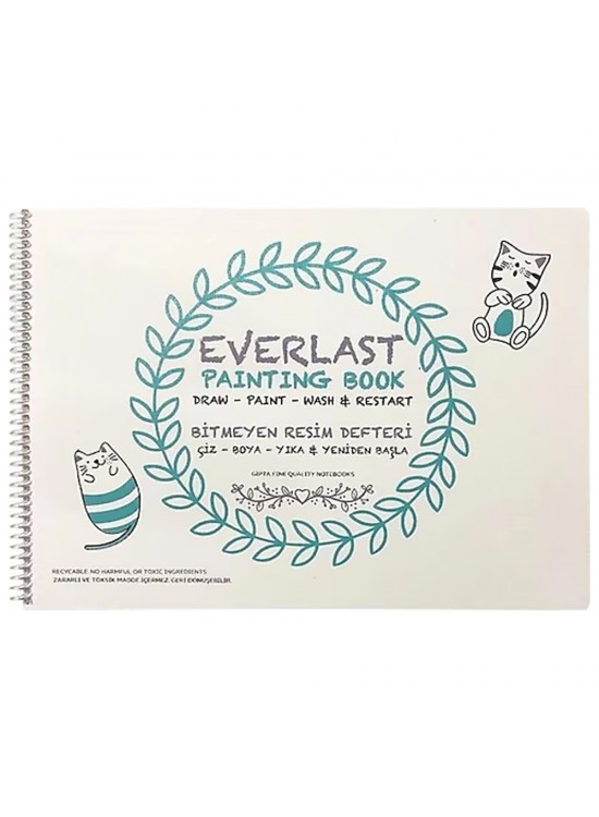Gıpta Resim Defteri Bitmeyen Everlast Plastik Kapak Spiralli 25x35 4 YP (1 Adet)