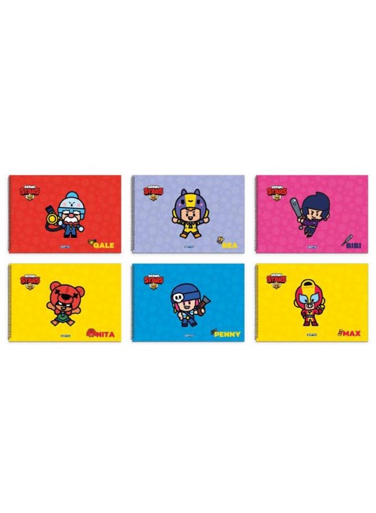 Gıpta Resim Defteri Spiralli 15 YP 17x24 Brawl Star (1 Adet)
