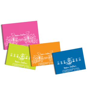 Gıpta Resim Defteri Spiralli Plastik Kapak 25 YP 35x50 1773