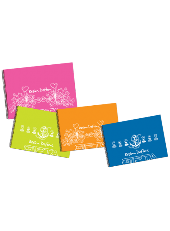 Gıpta Resim Defteri Spiralli Plastik Kapak 25 YP 35x50 1773