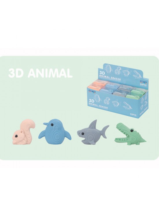 Gıpta Silgi 3D Anımals 24 Lü K235500