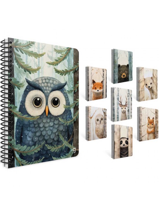 Gıpta Sneak Peek Spiralli Karton Kapak Defter A4 80 YP Çizgili