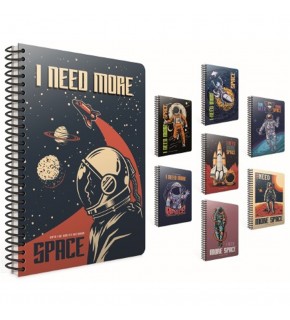 Gıpta Space Spiralli Karton Kapak Defter A4 80 YP Çizgili
