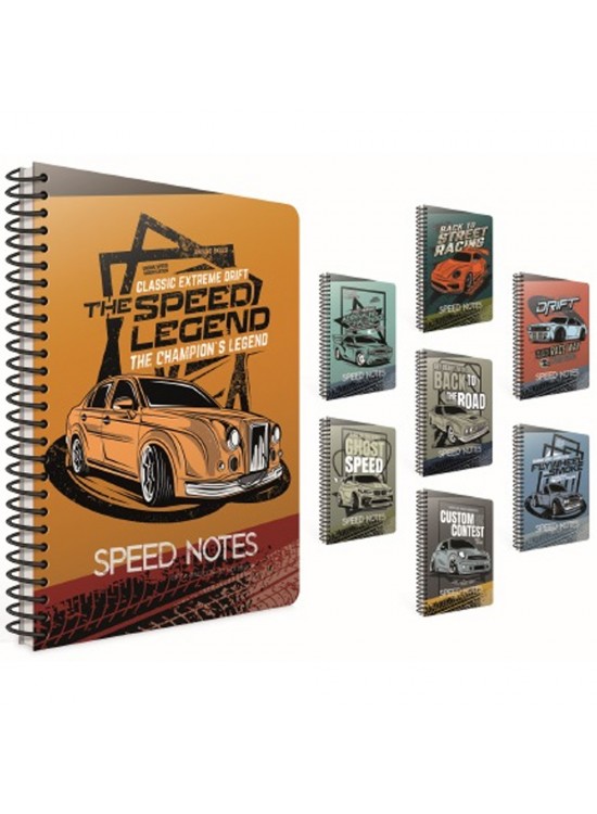 Gıpta Speed Notes SpiralliKarton Kapak Defter A4 80 YP Çiz.
