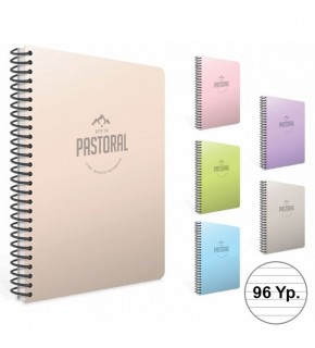 Gıpta Spiralli Plastik Kapak Defter Pastoral 17x24 96 YP Çiz.