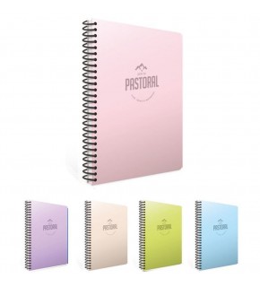 Gıpta Spiralli Plastik Kapak Defter Pastoral A4 200 YP Çizgili