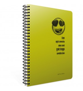 Gıpta Spiralli Plastik Kapak Defter Real A4 80 Kareli