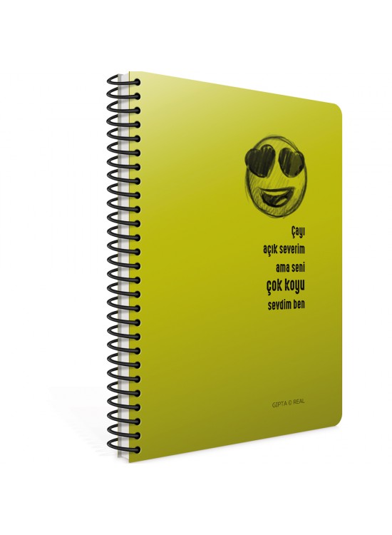 Gıpta Spiralli Plastik Kapak Defter Real A4 80 Kareli