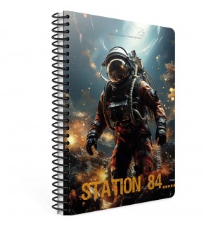 Gıpta Statıon Spiralli Karton Kapak Defter A4 80 YP Kareli