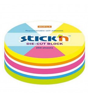Hopax Stickn Yapışkan Notblok 67x67 Neon Yuvar. 250 YP 21830