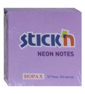 Hopax Stickn Yapışkanlı Not Kağıdı 76x76 Neon Mor 100 YP HE21210 (1 Adet)