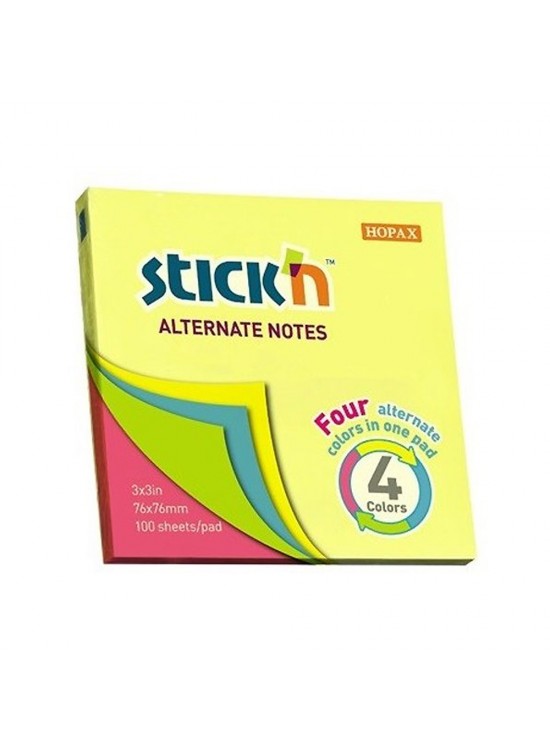 Gıpta Stıckn Ypş. Not Kağ. Neon 4 Rnk 76x76 100 YP (1 Adet)