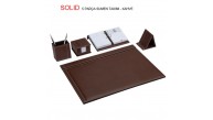 Gıpta Sümen Takımı 5 Parça Solid Sade Kahverengi 7133