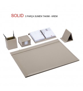 Gıpta Sümen Takımı Solıd 5 Parça Krem 7068