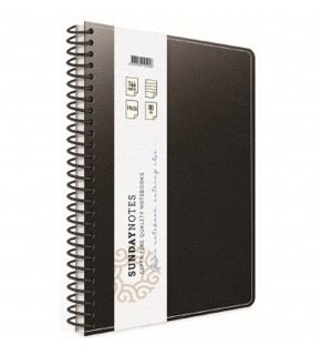 Gıpta Sunday Notes Spiralli Deri Kapak Defter A4 140 YP Çizgili