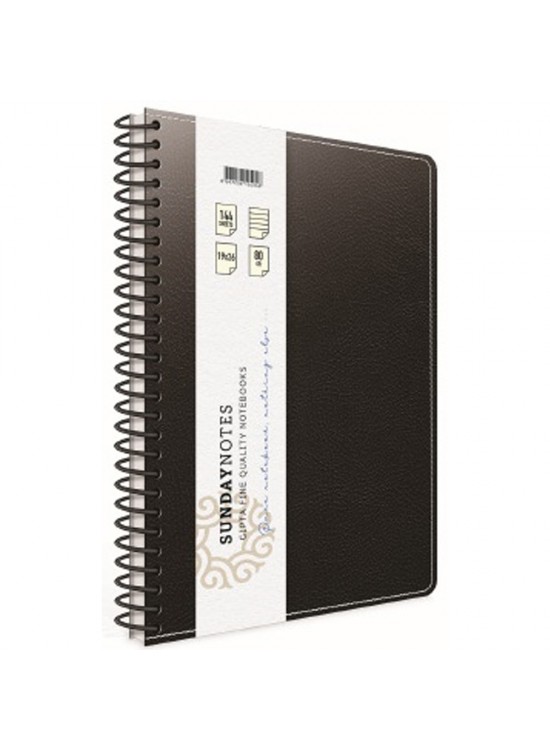 Gıpta Sunday Notes Spiralli Deri Kapak Defter A4 140 YP Çizgili