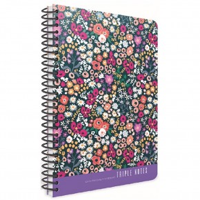 Gıpta Trıple Notes Spiralli Sert Kapak Defter 17x24 80 YP Kareli