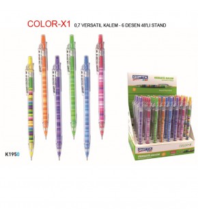 Gıpta Versatil Kalem 0.7 MM ( 48 Li Stand ) 6 Desen K1950