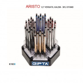 Gıpta Versatil Kalem Arısto 0.7 MM ( 36 Li Stand ) 6 Renk K1830