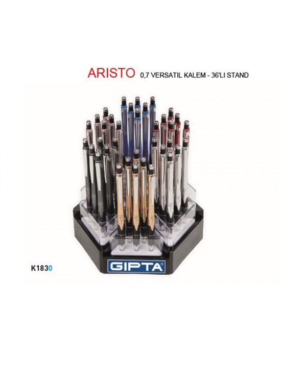 Gıpta Versatil Kalem Arısto 0.7 MM ( 36 Li Stand ) 6 Renk K1830 Gıpta Versatil Kalem Arısto 0.7 MM ( 36 Li Stand ) 6 Renk K1830
