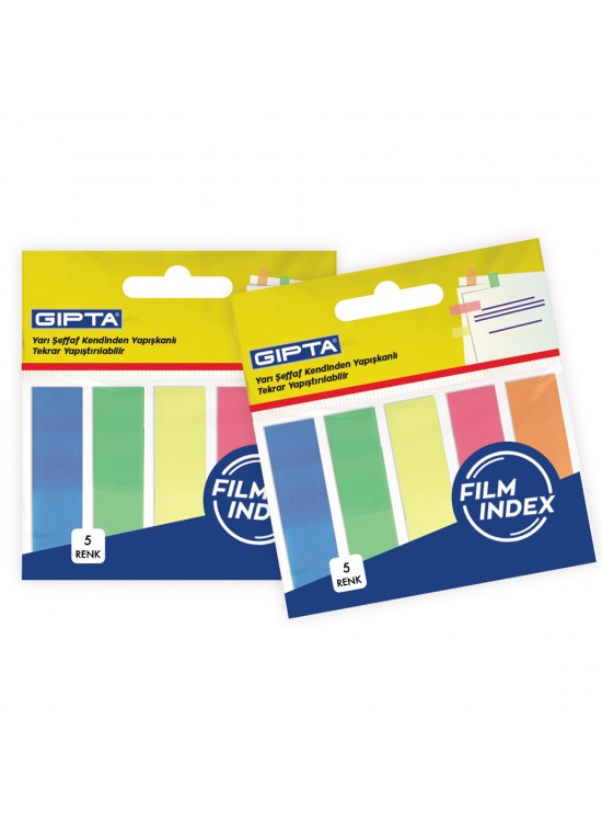 Gıpta Yapışkan Not-Film Ayraç 5x12x45mm 25 Yp Neon 5 Renk (1 Adet)