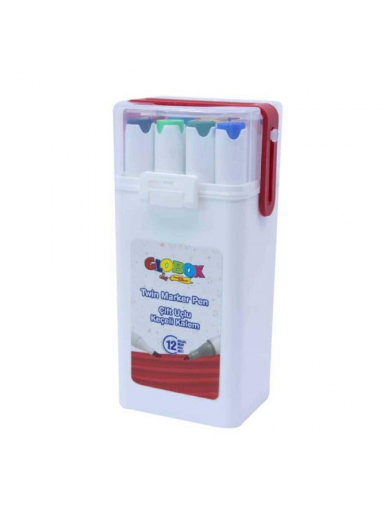 Globox Çift Uçlu Keçeli Kalem 12 Li 2908 Globox Çift Uçlu Keçeli Kalem 12 Li 2908