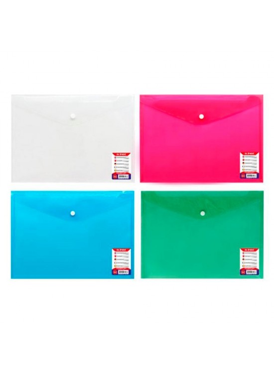 Globox Çıtçıtlı Dosya Neon Karışık 6458