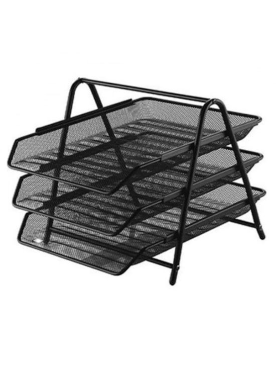 Globox Evrak Rafı Metal 3 LÜ Siyah 6255