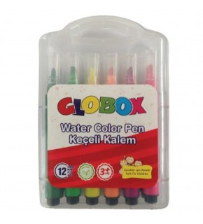 Globox Keçeli Kalem 12 Li Plastik Kutu 3382
