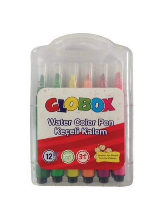 Globox Keçeli Kalem 12 Li Plastik Kutu 3382