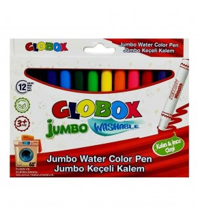 Globox Keçeli Kalem Jumbo Yıkanabilir 12 Li 3379