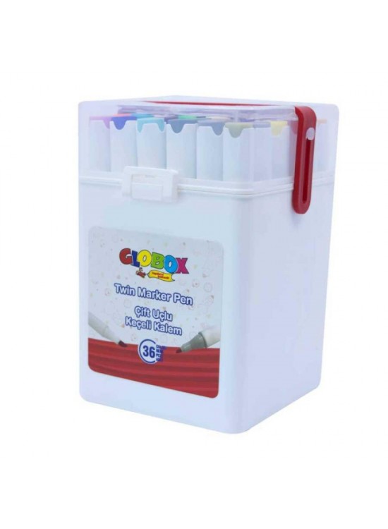 Globox Keçeli KalemÇift Uçlu  36 Lı 3683