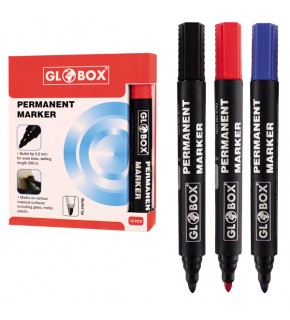 Globox Markör Permanent Yuvarlak Uç Mavi 6770 (1 Adet)