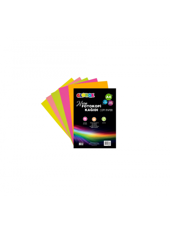 Globox Renkli Kağıt Neon 100 Lü 3693