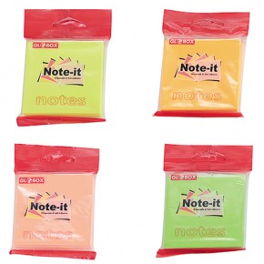 Globox Yapışkanlı Not kağıt 75x75 100 YP Neon 6633 (1 Adet)