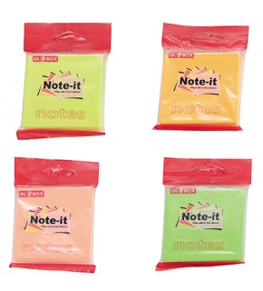 Globox Yapışkanlı Not kağıt 75x75 100 YP Neon 6633 (1 Adet)